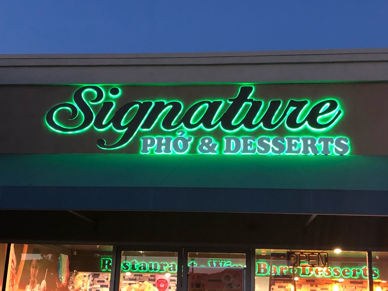 Latest company case about Storefront Sign Restaurant 3D letter Sign Illuminated Channel Letters