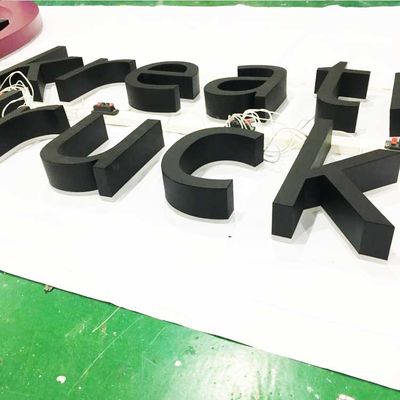 Matte Metal Backlit Letter Sign 50000 Hours Lifetime