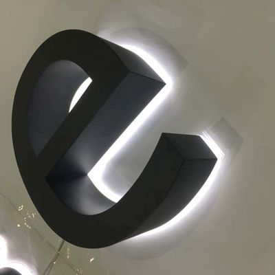 Matte Metal Backlit Letter Sign 50000 Hours Lifetime