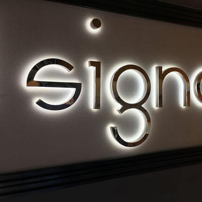 20-120mm Stainless Steel Logo Signs Channel Letters Backlit UL