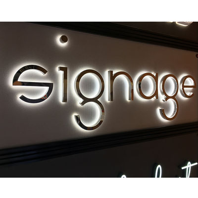 20-120mm Stainless Steel Logo Signs Channel Letters Backlit UL
