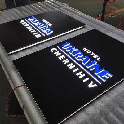Fabricated Acrylic Glow Backlit Letter Sign Board Electroplating