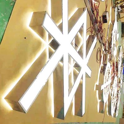 Stainless Steel Logo Giant Light Up Letters Signs For Events CE ROHS