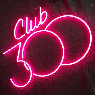 Acrylic LED Neon Sign Wall Mount Pink Neon Light Sign 12VDC