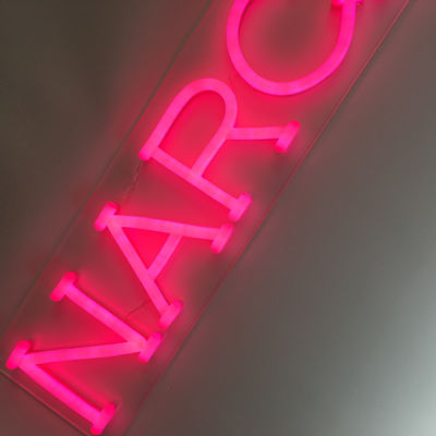 UL Clear Acrylic Back Neon Sign Letters For Wall 62cm Long