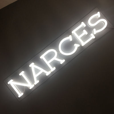 UL Clear Acrylic Back Neon Sign Letters For Wall 62cm Long