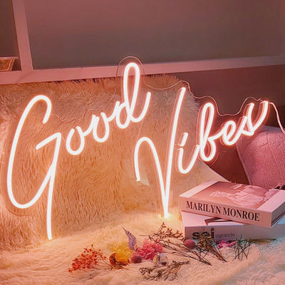 Soft Silicone Led Neon Sign Home Decoration Pink Neon Letter Lights