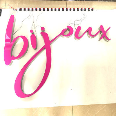 ODM Building Cursive Letters 3d Letter Sign Metal Illumianted Board Acrylic