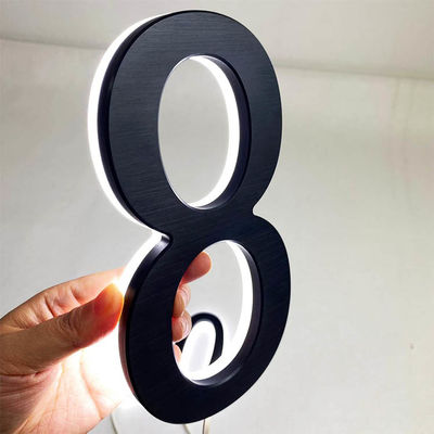 Advertising 3D Acrylic Backlit Letter Sign Black Painted 12cm Thickness