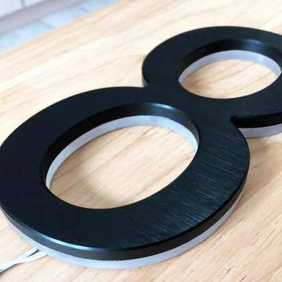 Advertising 3D Acrylic Backlit Letter Sign Black Painted 12cm Thickness