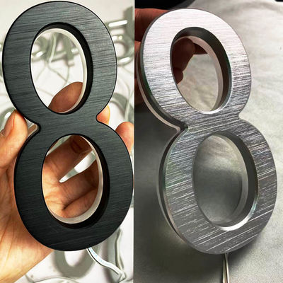 Advertising 3D Acrylic Backlit Letter Sign Black Painted 12cm Thickness