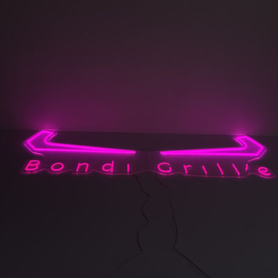 Outdoor Pink Shop Grill Neon Sign Personalize Business Advertising
