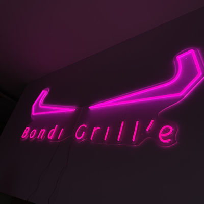 Outdoor Pink Shop Grill Neon Sign Personalize Business Advertising