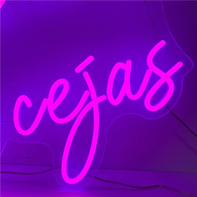 Purple Flexible LED Neon Sign Wall Mounted Illuminated 51200 Hours
