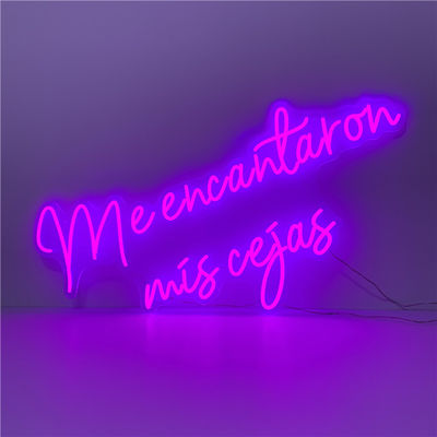 Purple Flexible LED Neon Sign Wall Mounted Illuminated 51200 Hours