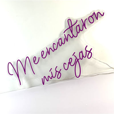 Purple Flexible LED Neon Sign Wall Mounted Illuminated 51200 Hours