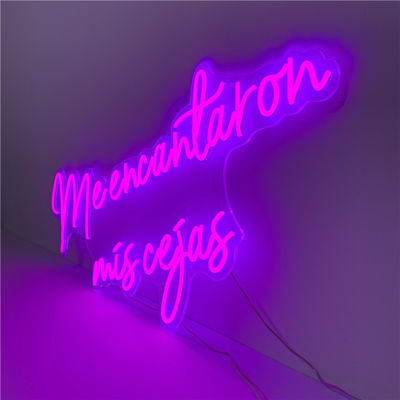 Purple Flexible LED Neon Sign Wall Mounted Illuminated 51200 Hours