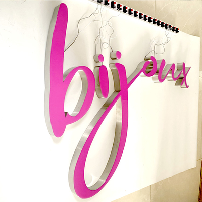 Illuminated Business Logo Wall Signs CE ROHS
