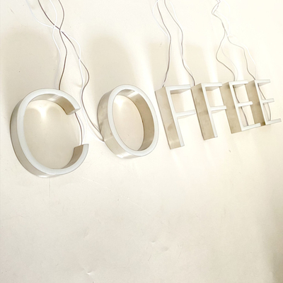 Coffee Shop Led Light Channel Letter Sign 6500K Screw Mount