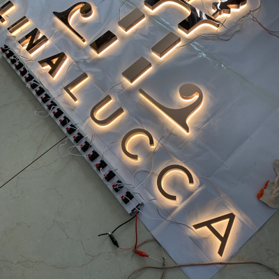 OEM Illuminated Lighted Channel Letter Signs Backlit Mirror Polish