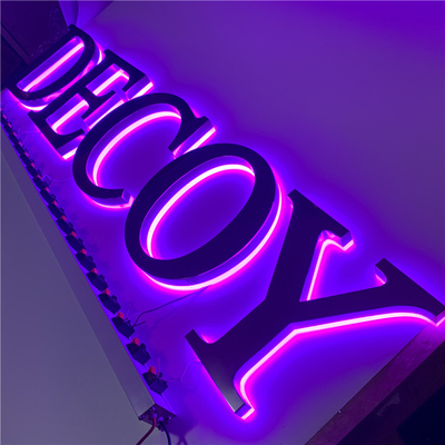 Store Coffee Shop Led Sign Backlighting Purple Lighting CE RoHS