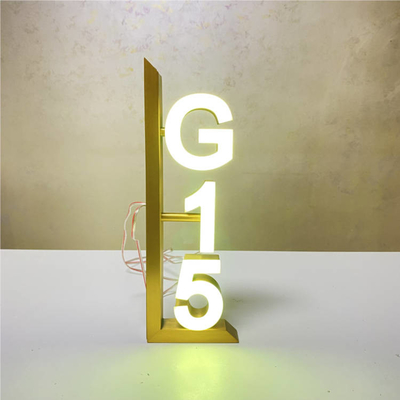 OEM ODM Hotel Room Number Signs Led House Door Number Plate 12V