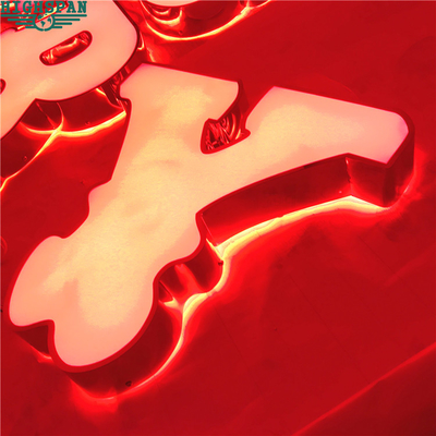 5-12cm Thick LED Acrylic Letters Red Illuminated Channel Letter