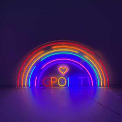 10cm To 100cm 3D Letters Rainbow LED Neon Sign P33 Large Neon Bar Signs