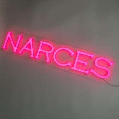 UL Clear Acrylic Back Neon Sign Letters For Wall 62cm Long
