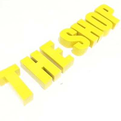 Gold Brush Stainless Steel Metal Letter Sign 10cm Depth For Government Offices