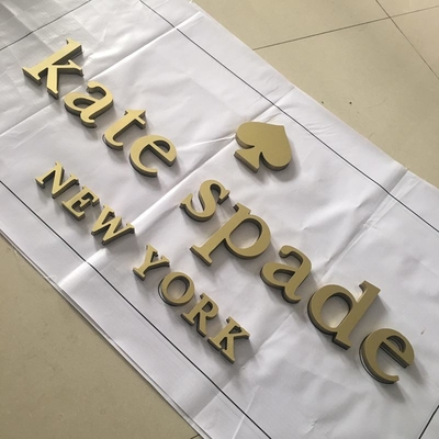 3d Laser Cut Acrylic Letter Sign Gold Painted Silk Screened Shop Name