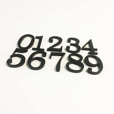 Black Matte Acrylic House Number Plaques Signs Recyclable OEM ODM