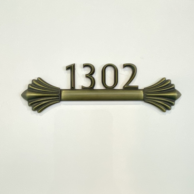 Illuminated Stainless Steel 304 Metal Address Signs Screw Mount