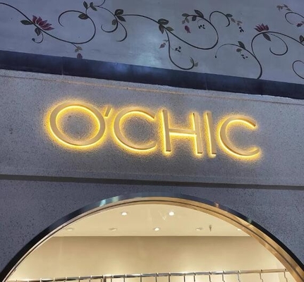 Metal Logo And Lettering Storefront Sign 12VDC Laser Cut