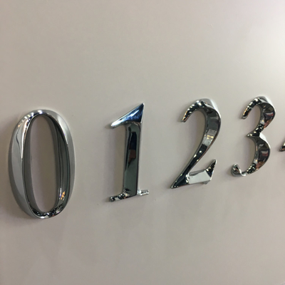 Lighted 304 Stainless Steel Letters Metal Address Signs Polished Brushed