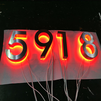 Rgb Outdoor 3d Letter Sign Led Door Number Led Backlit House Number