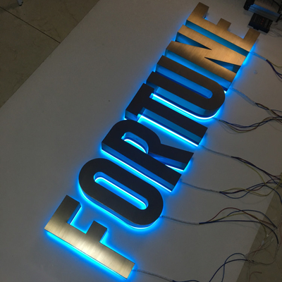 Building RGB Channel Letter Sign Stainless Steel Illuminated