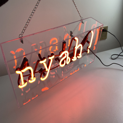 Eye Catching 12VDC Custom Neon Sign Light Box Free Standing