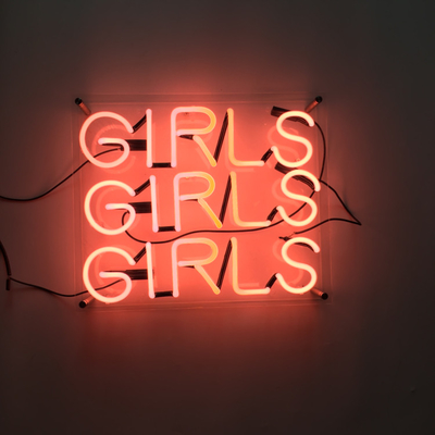 Pink Personalized Neon Light Letters Girls Girls Girls 7.5kv Home Decor