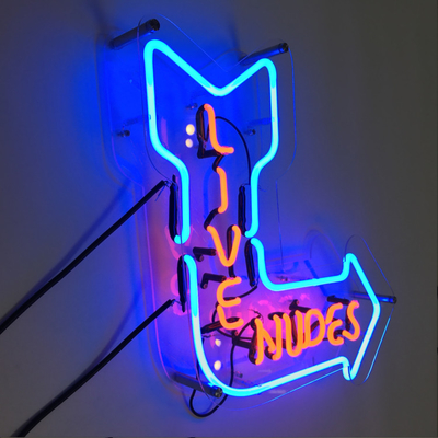 Live Nudes Acrylic Neon Sign Outdoor Advertising 60x45cm Wall Mount