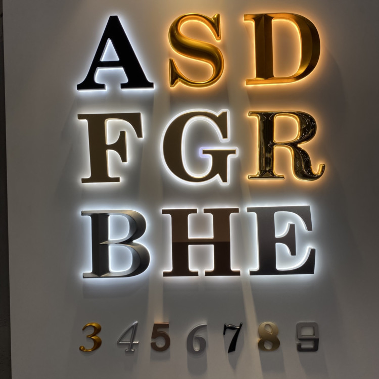 Letter And Numbers Backlit Illuminated Signs For Businesses CE RoHS