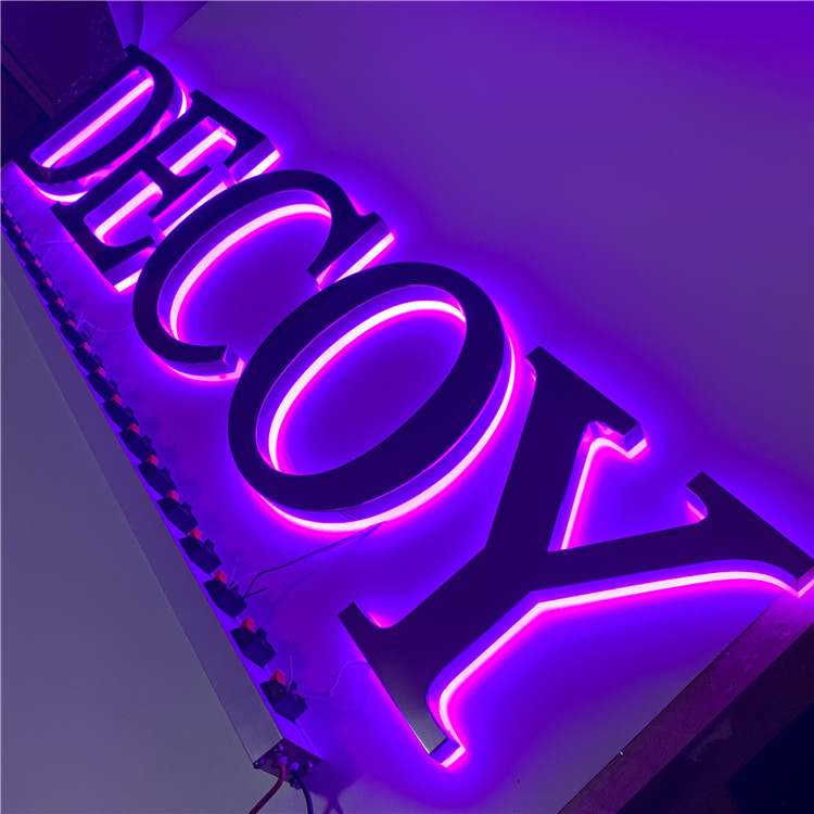 Store Coffee Shop Led Sign Backlighting Purple Lighting CE RoHS