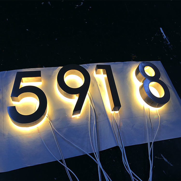 Rgb Outdoor 3d Letter Sign Led Door Number Led Backlit House Number