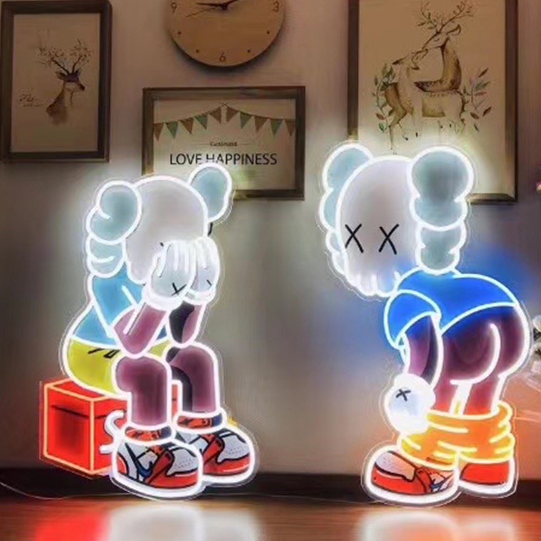 Fashion Design KAWS Custom Neon Sign Light 175mm 190mm